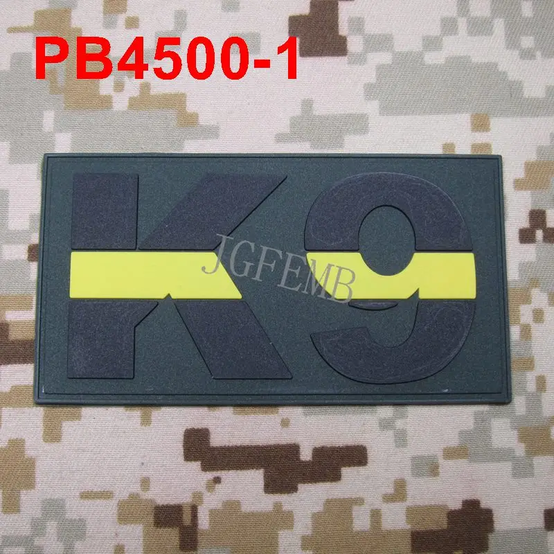 Тонкий синий цвет красный, желтый зеленый линия K9 блок мораль тактических военных 3D ПВХ патч K-9 «Щенячий патруль» - Цвет: PB4500 Green