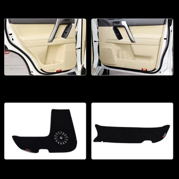 

4pcs Fabric Door Protection Mats Anti-kick Decorative Pads For Toyota Prado 2010-2015