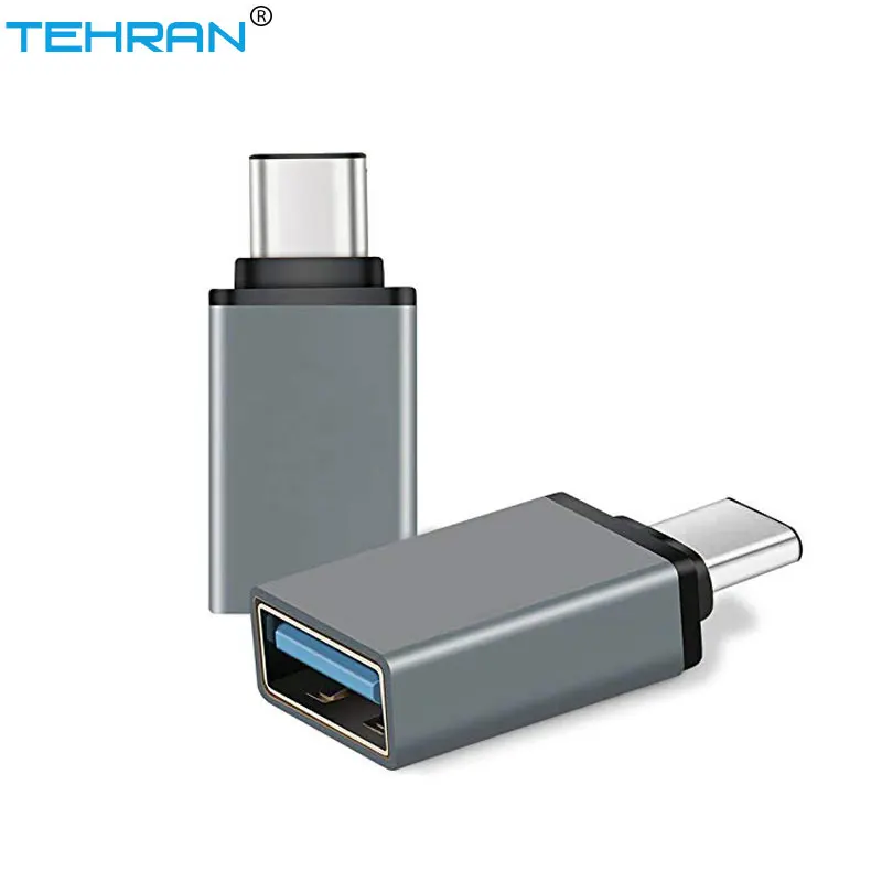

TEHRAN Type C Adapter USB 3.0 Male to USB Female USB C Converter For Smasung Galsxy S9 Plus Xiaomi MiA1 Huawei P20 Type-C OTG