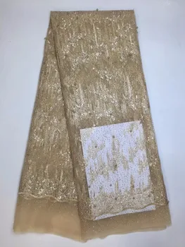 

Promotion 2017 French African Lace Fabric High Quality African Embroidered Tulle Lace Fabric For Wedding Dress