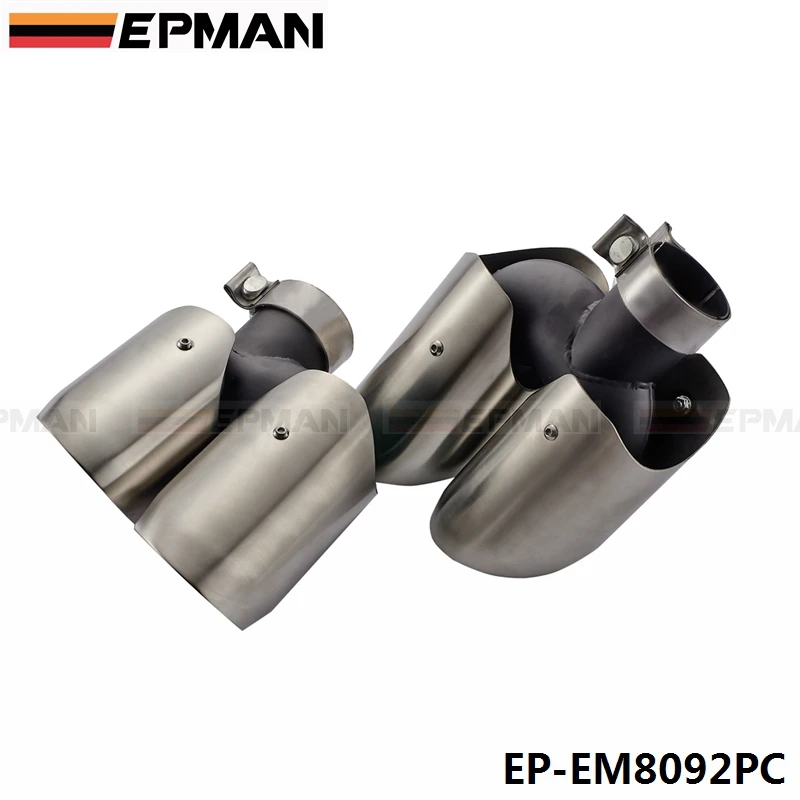 Хром 304 Нержавеющая сталь глушитель наконечник для Porsche 14 macan EP-EM8092PC - Цвет: Серый