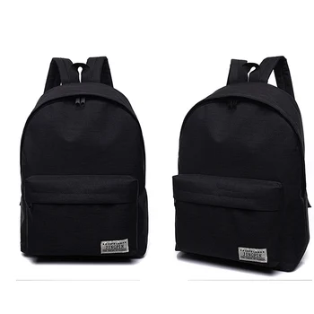 

2018 Women Canvas Black Backpack College Student School Backpack Bags For Teenagers Mochila Casual Rucksack Travel Daypack