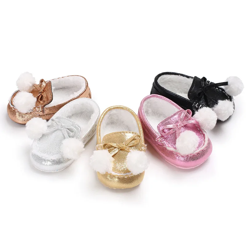 2018 для новорожденных зимние детские ботинки для первых шагов мягкая подошва GirlsBaby пинетки для мальчика первого walkers03208-224