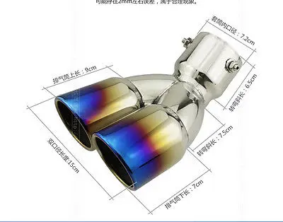 

Exhaust muffler tip end pipe trim for Kia Sportage 2011 - 2014 Colorfully!