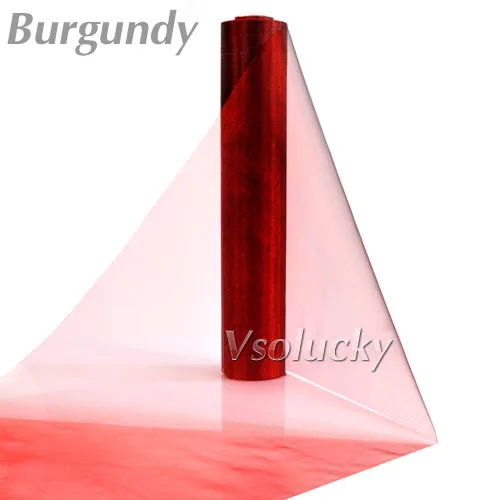 25 м x 29 см бордовая прозрачная органза рулон ткани сделай сам|organza roll|diy weddingwedding party
