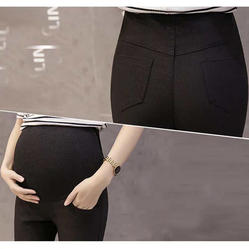 Брюшные Брюки для беременных женщин брюки-Легинсы эластичные брюки для беременных и матерей после родов Одежда Gravida