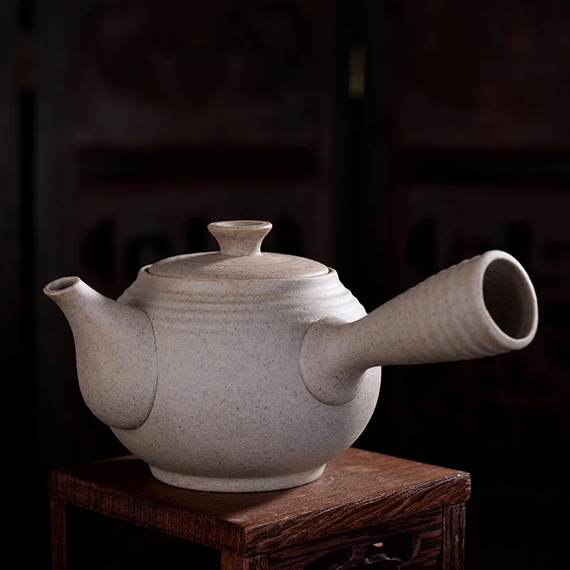 Винтажный чайный сервиз из керамики, имитация камня, чайник ручной работы, чайник кунг-фу, китайский чайный сервиз, принадлежности, чайник, 200 мл - Цвет: 03