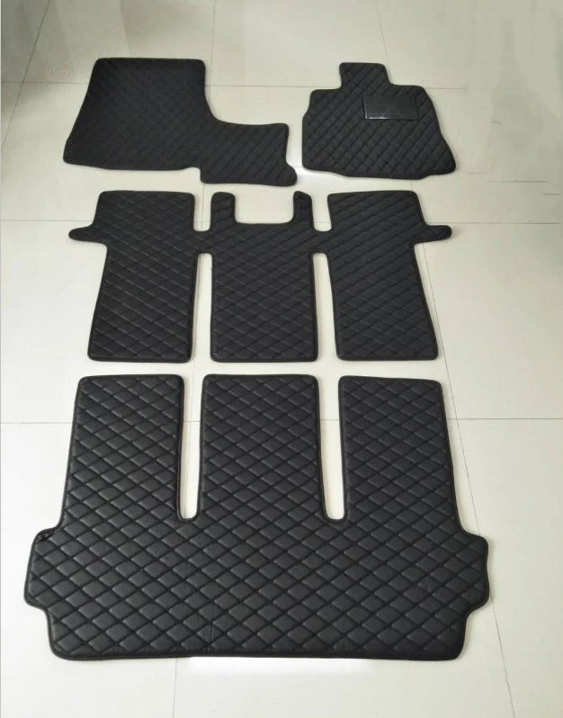 

Custom special car floor mats + one trunk mat for Right Hand Drive Nissan Elgrand E52 7 8 seats 2019-2010 waterproof car carpets