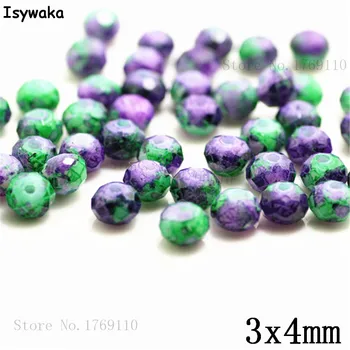 

Isywaka 3X4mm 30,000pcs Rondelle Austria faceted Crystal Glass Beads Loose Spacer Round Beads for Jewelry Making NO.13