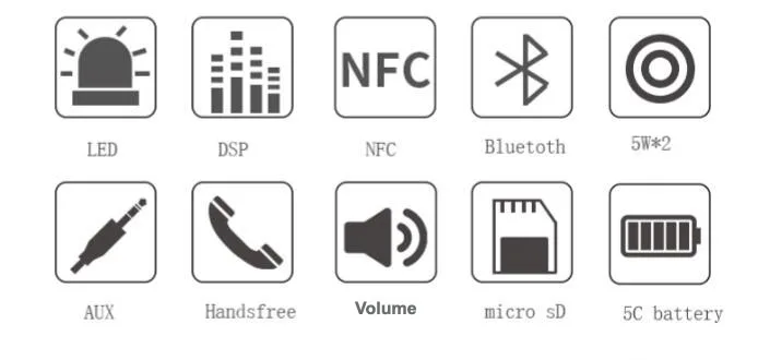 10W led bottle bluetooth speaker nfc tf  (2)
