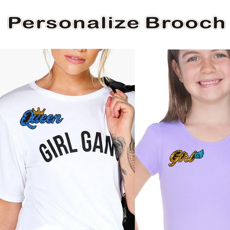 

custom name brooch