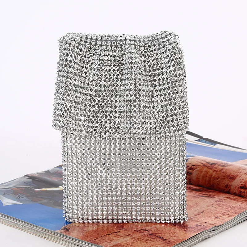 День сцепления Bling блесток мини сумка мешок плеча цепи Для женщин Вечеринка