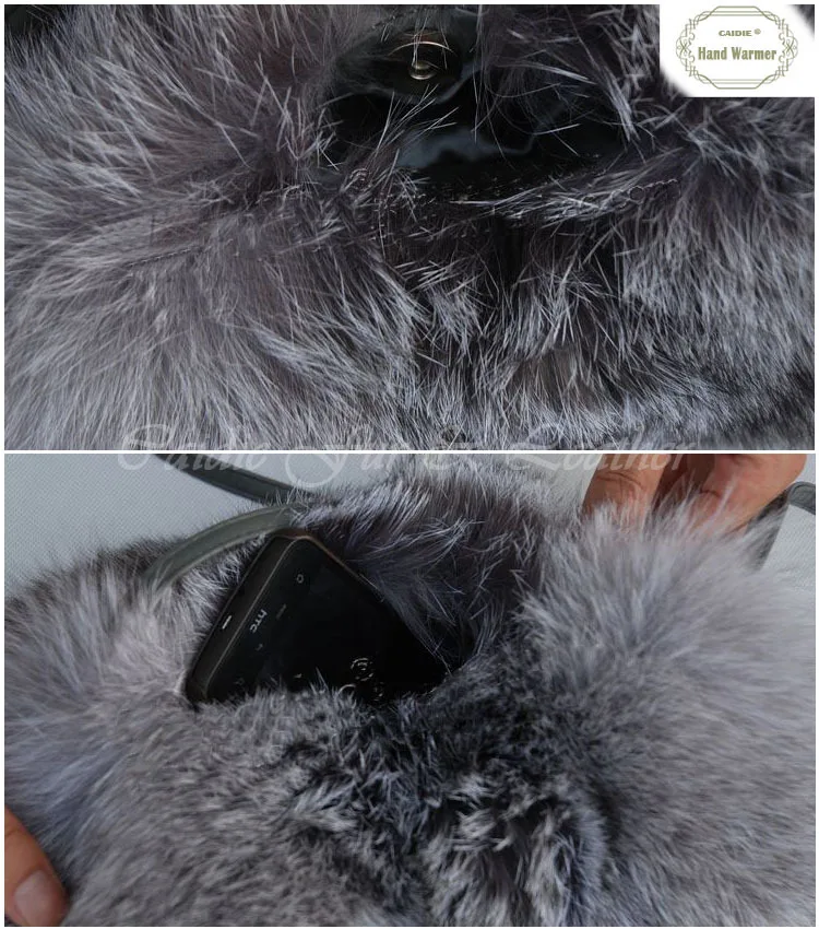 HSPL CDB049 грелка для рук из натурального меха енота лисьего меха|fur hand warmer|hand warmerhand |