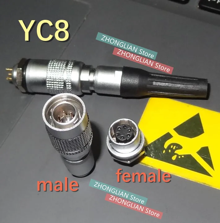 (1 гнездо + 1 штекер) компл./лот YC8 авиационный Штекерный соединитель M8 коннектор