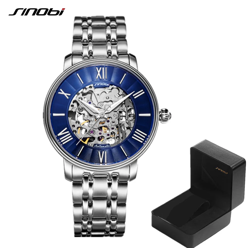 

SINOBI Hollow Automatic Watch Man Mechanical watches Japanese Miyota Movement Men's Rolexable Watches Luxury Wristwatches 19