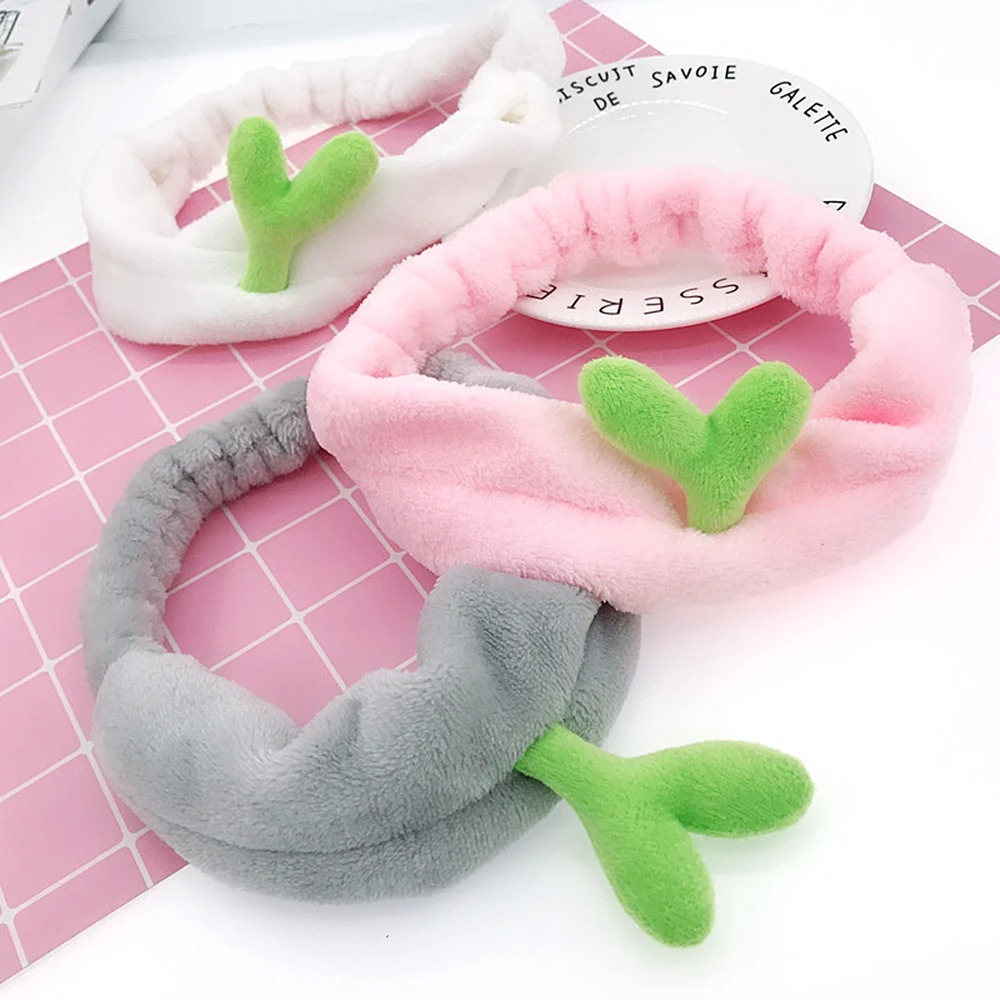 

Hot Cute Selling Meng Sprout Cactus Washing Hair Band Makeup Wide-brimmed Headband Korea Headband Girl