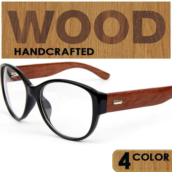 2016 New classic wood temple eyeglasses frames vintage wooden glasses