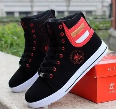 

POPIGIST 2018 New High quality shoes men's hip-hop shoes trend attached the skates black and white casual shoes male increased