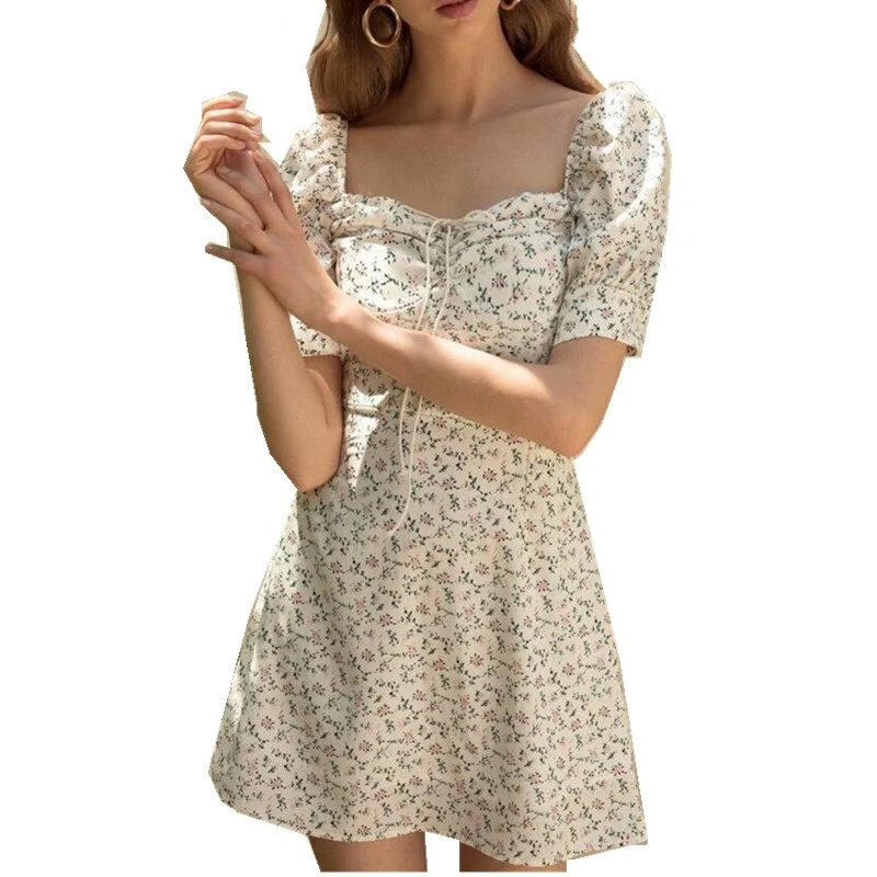 2019 French Fresh Small Flower Short 