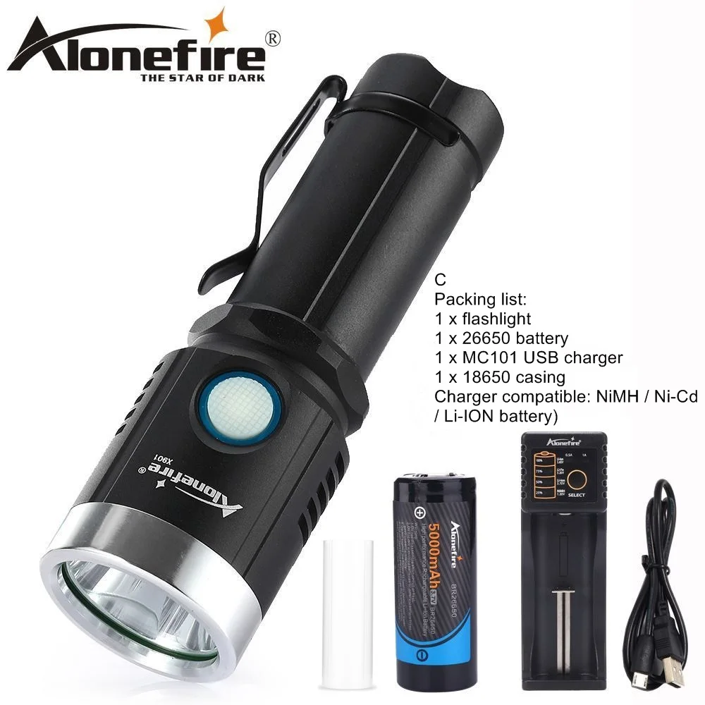 AloneFire X901 usb светодиодный вспышка светильник 26650 перезаряжаемые CREE XML L2 заполнить светильник вспышки светильник светодиодный фонарь ультра яркие красные/зеленые/Защита от влаги - Испускаемый цвет: Tactics flashlight