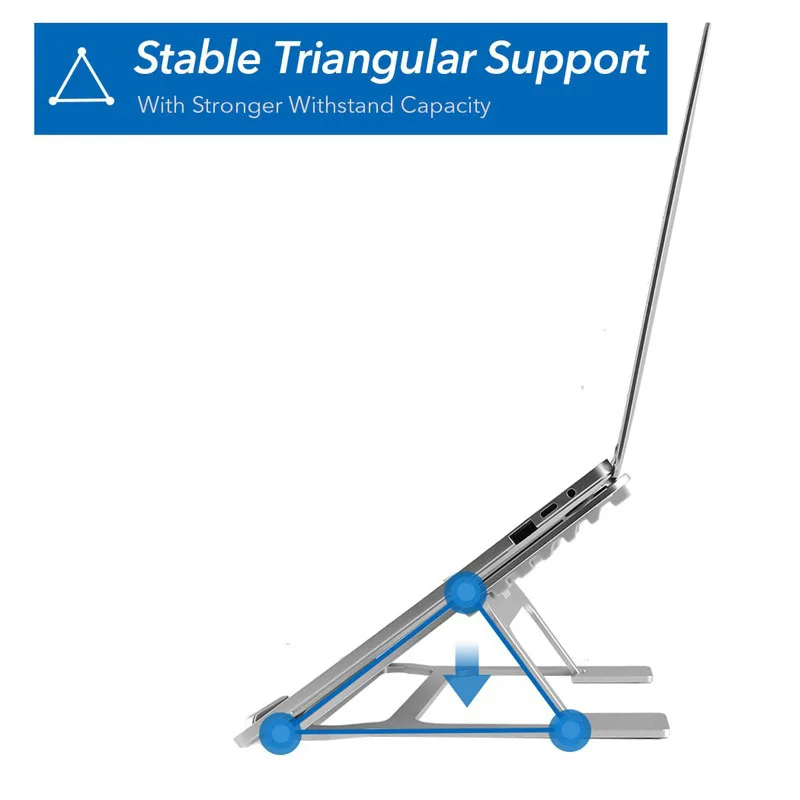 

Universal Aluminum Laptop Stand Folding Adjustable Holder Rack for Notebook Tablet LSMK99