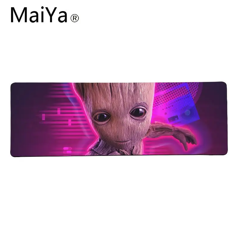 Maiya Rocket Raccoon Groot Guardians of the Galaxy Keyboards Mat Gaming mousepad Desk Mat Large Mouse Pad Keyboards Mat - Цвет: Lock Edge 30x80cm