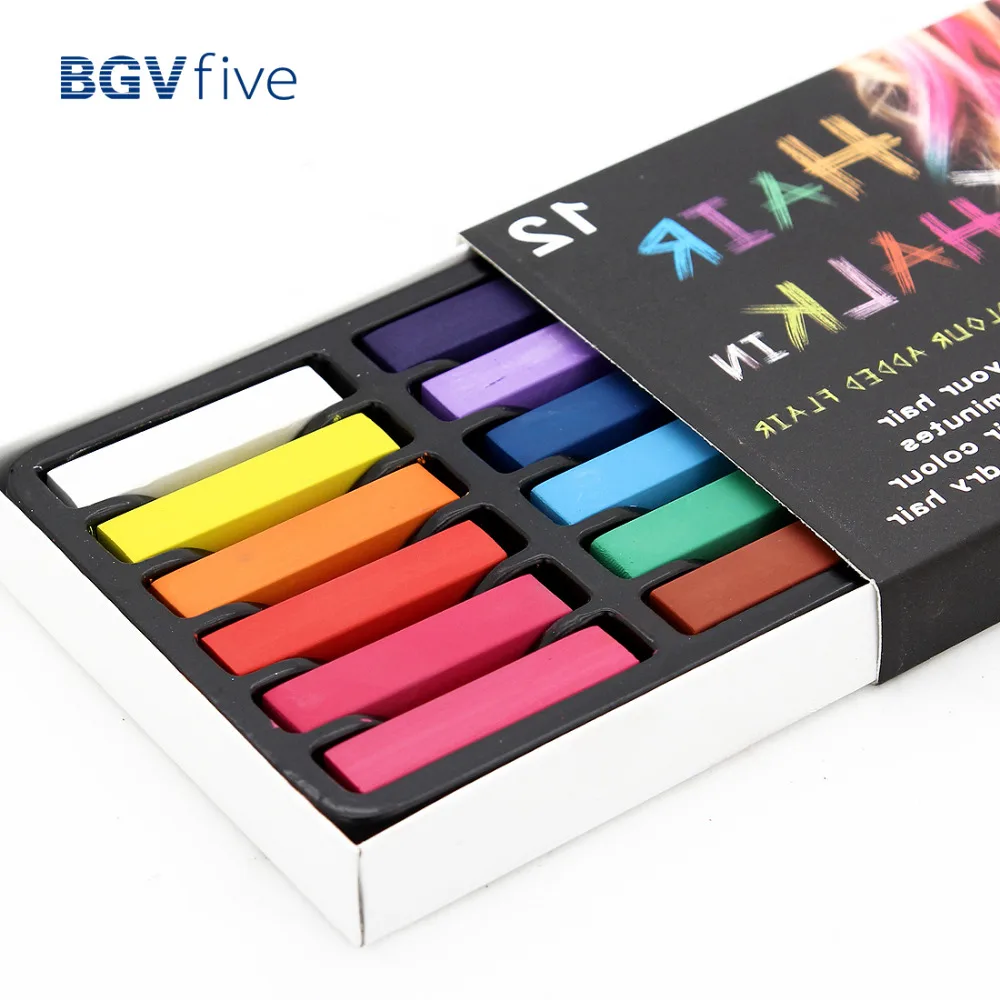 

Hot Selling Popular 12 Colors Non-toxic Temporary Salon Kit Pastel Chalk Pastel Chalk Use For Hair Fast Delivery