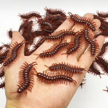 

100 Pcs April Fools Day Simulation Spoof Scary Toy Fake Centipede Funny Toy Party Amazing Gift