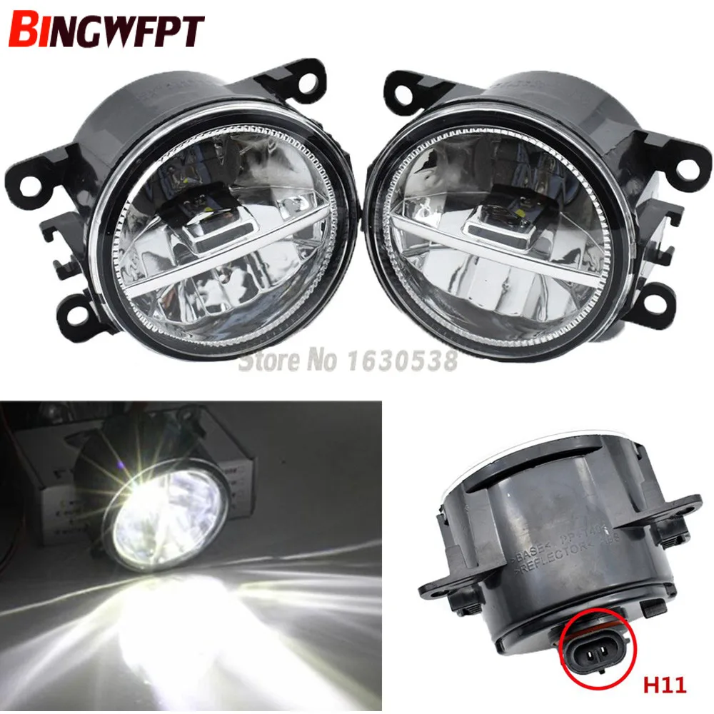 

2pcs/Left + Right white LED Fog Lights Fog Lamp Assembly H11 12V For Citroen C4 I LC 2004-2010