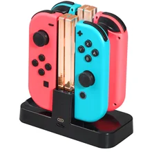 Зарядное устройство Bevigac зарядная док-станция Подставка с светодиодный индикацией типа C для переключателя NAND Joy-Con Pro контроллер игровая консоль