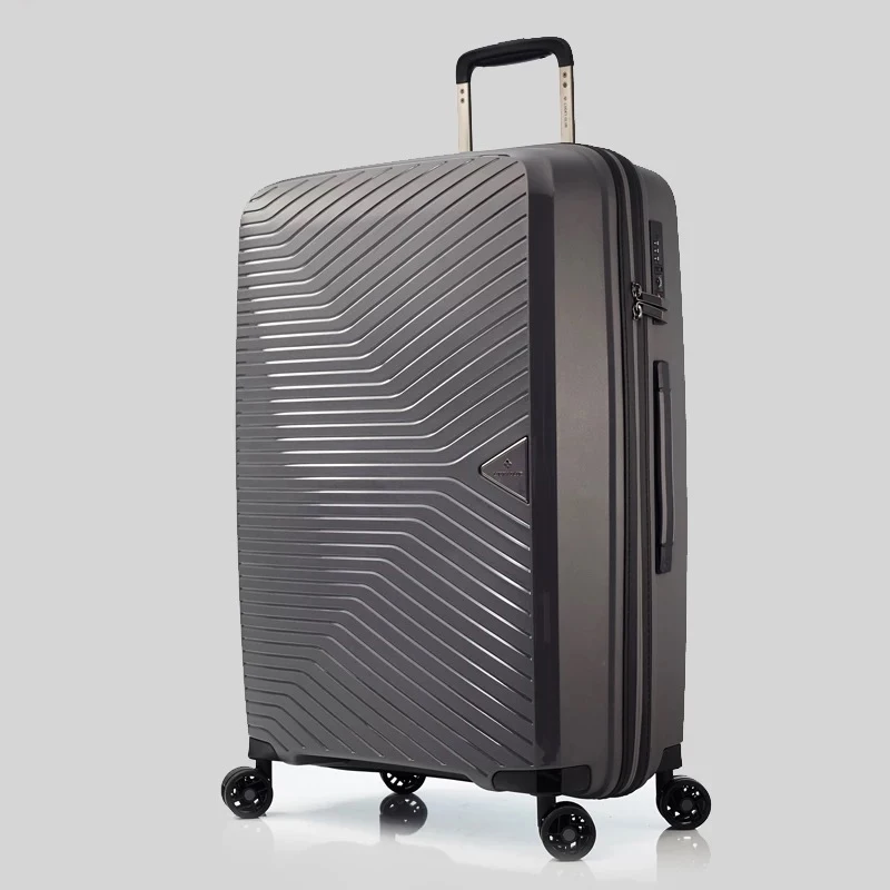 Новая модная Сверхлегкая сумка для багажа 20 дюймов, полипропиленовая дорожная сумка с передним карманом, сумка для багажа на колесиках, фирменный чемодан на колесиках - Цвет: 20 No Front pocket