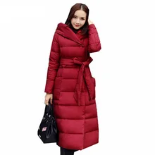 Высококачественный толстый тонкий зимний пуховик Для женщин пуховик Мода темперамент с капюшоном на шнуровке женский пуховик LY57