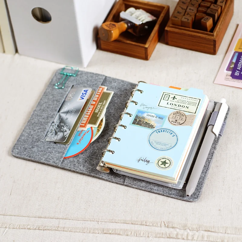 Books notepad querysystem vintage diary small ring binder notebook