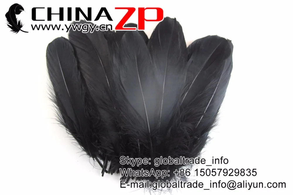 Black Soft Goose Nageoires Feathers (2)
