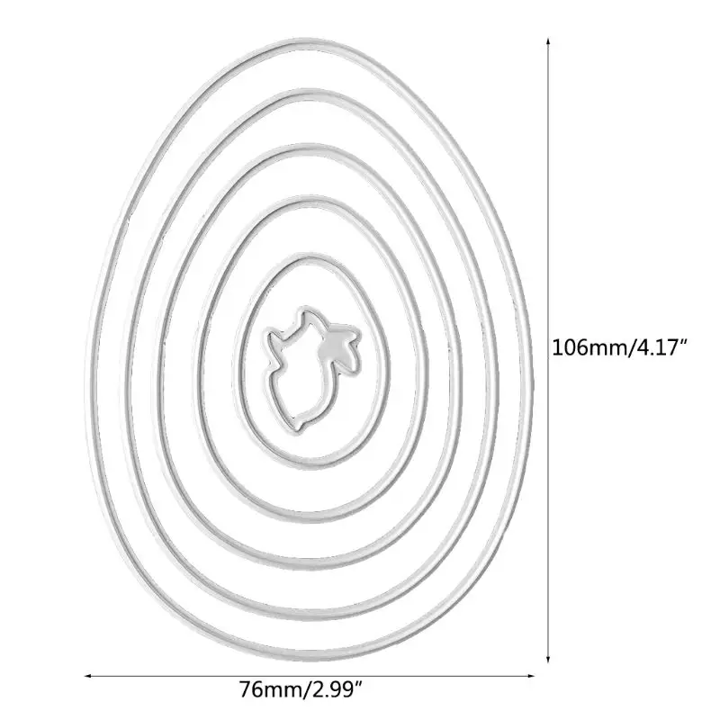 Углеродистая сталь пасхальные яйца кролик режущие штампы набор тиснение шаблоны шаблонов пресс-форма бумага DIY Art ремесло скрапбук книга карта Jan-23