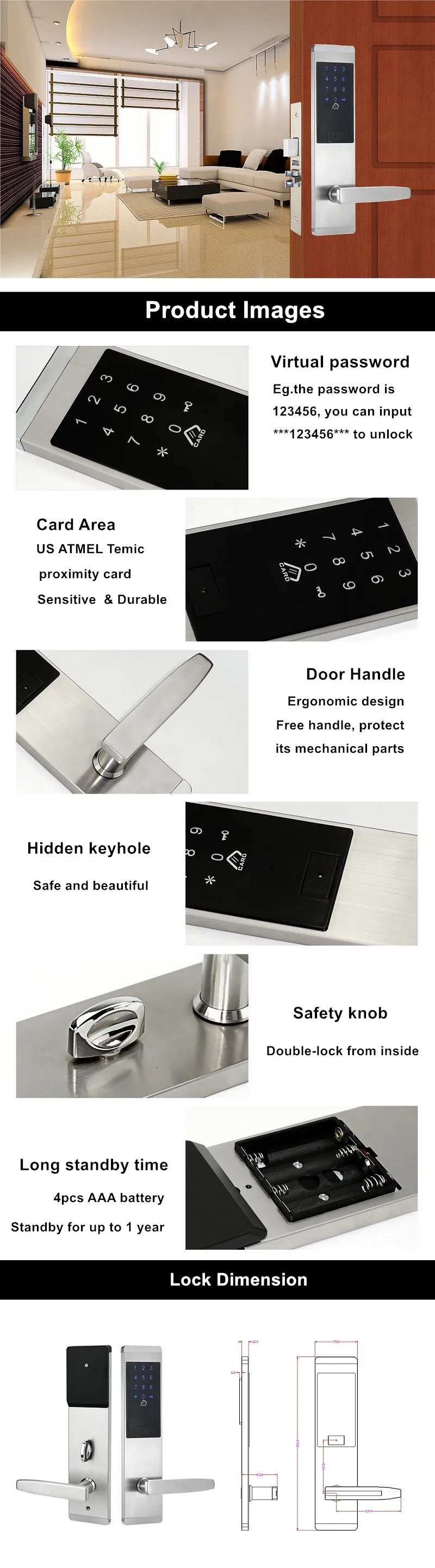 Card and password lock (2)
