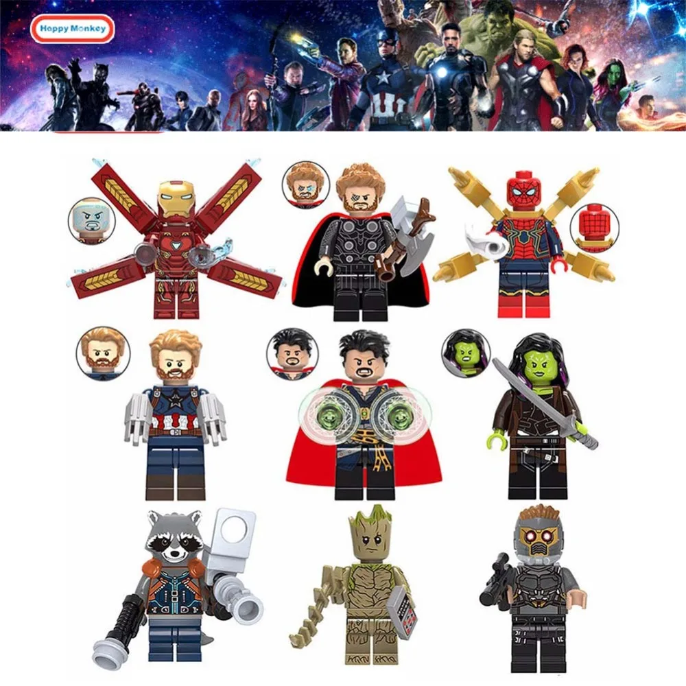 Строительные блоки супергероев Legoinglys Мстители 3 Infinity War сокол танос железный