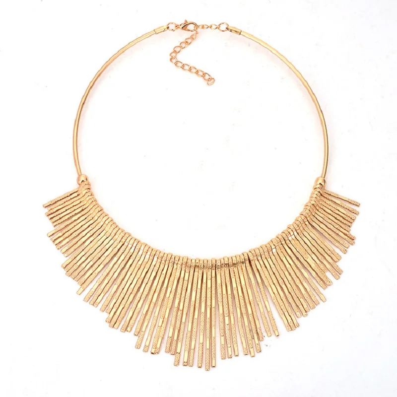 

big star hyperbole fashion punk metal Sector Tassel Pendant charm collar Choker Necklace women
