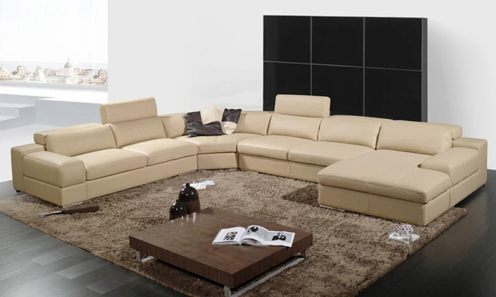 Бесплатная доставка; Модель 2016 года последнее проекты домов moden Кожаный Диван Большие размеры u-образный угловой диван лучший мебель для