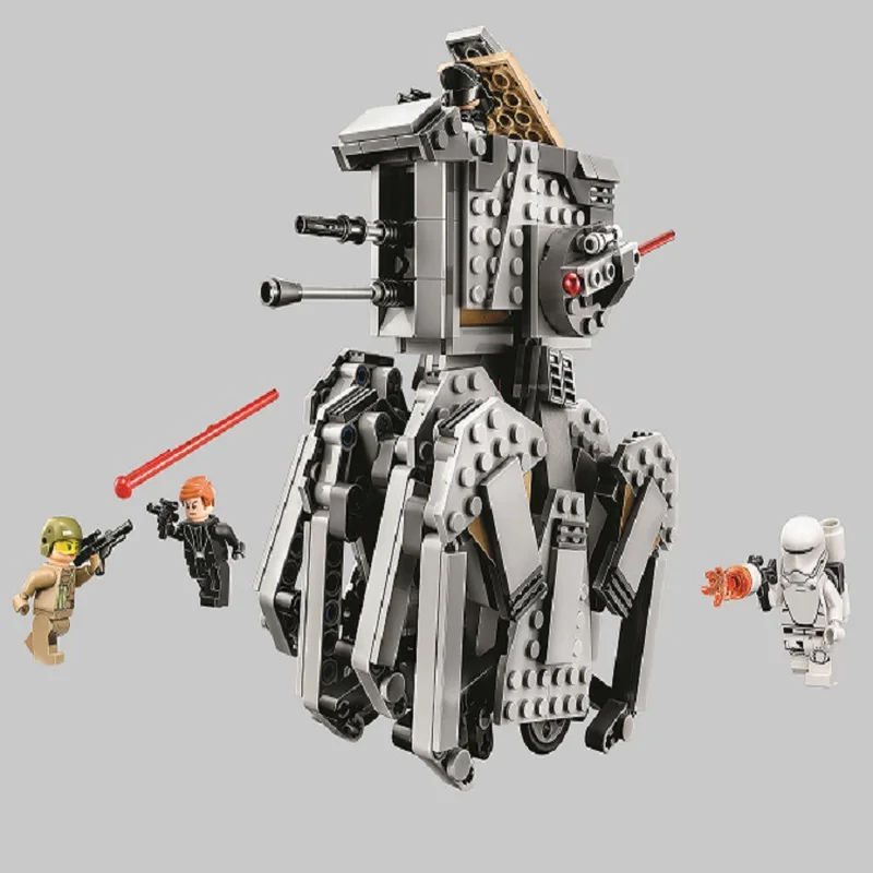 

Star Wars Spaceship Microfighters Bricks First Order Heavy Scout Walker Fighter Building Block Toy Compatible with Legoings