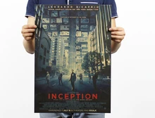 cuadros decoracion poster wall art cuadros posters and prints Inception Sci-fi movie posters kraft cafe bar decoration 50x35cm