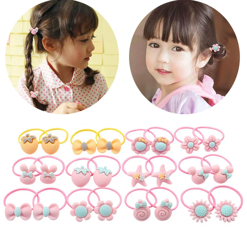 2 шт.,, цветные детские эластичные резинки для волос для маленьких девочек, аксессуары для волос, подарок