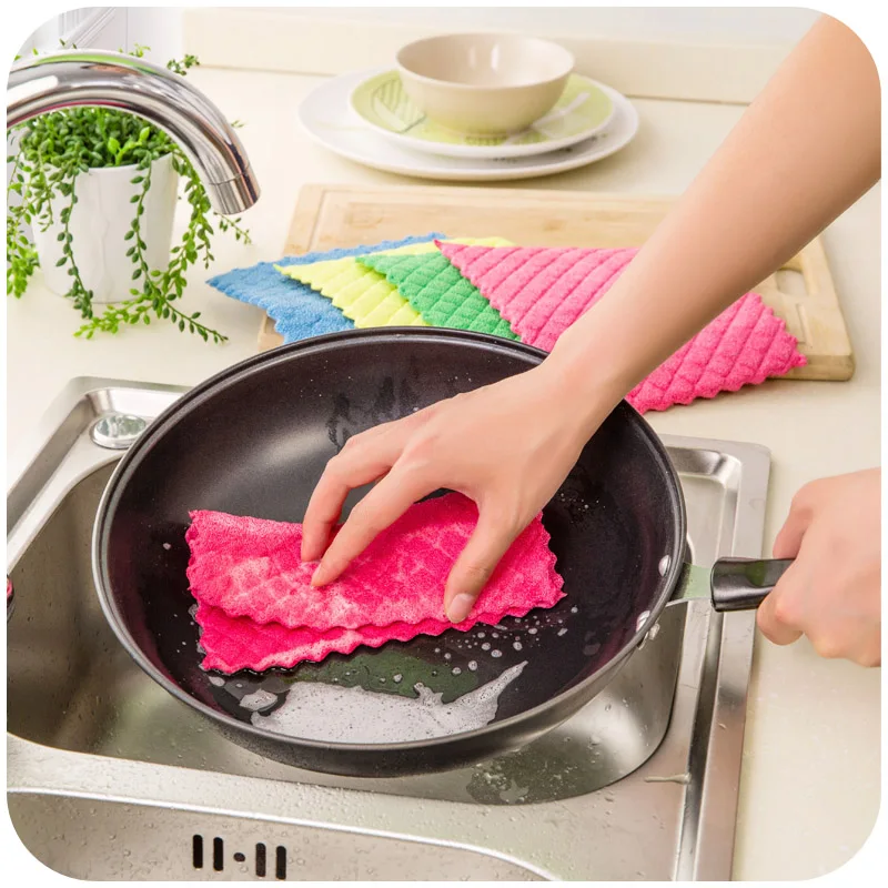 Kitchen Dishwashing Cloth Wipes Dishwashing Towels Cloth Tablecloth Cleaning TowelCleaning