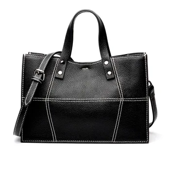 

L7039 Europe and America female Leather bag head Layer Cowhide Handbag Satchel Small Portable Shoulder Bag