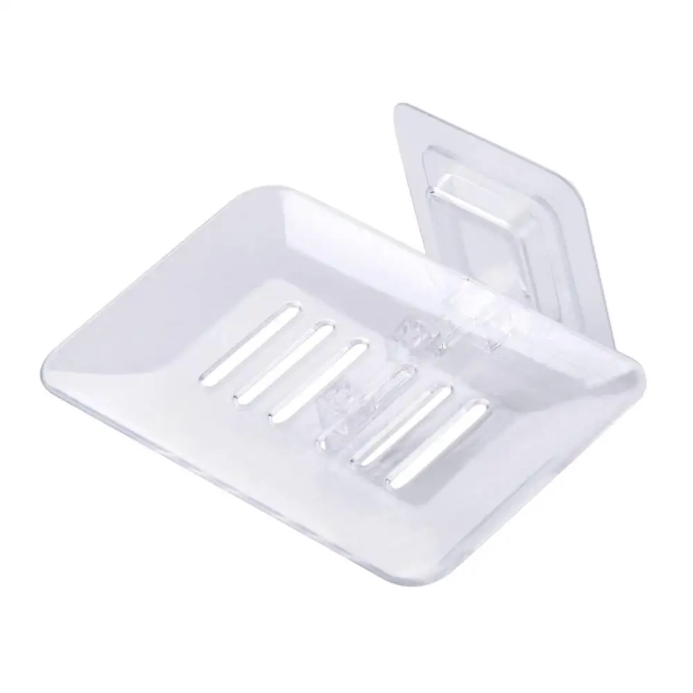 Белый OTHERHOUSE настенный держатель для мыльницы прозрачный мыло лоток тарелка дренаж для мыла коробка поддержка ванная комната Органайзер полка для хранения - Цвет: Белый