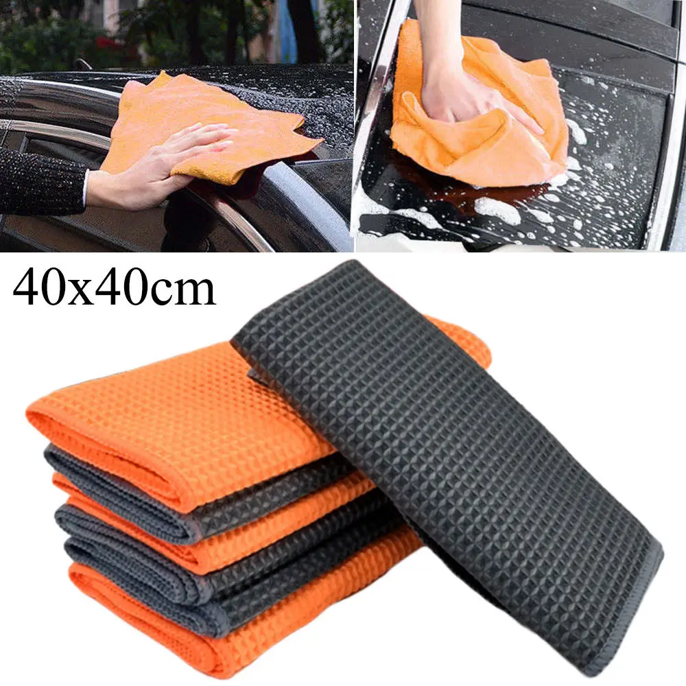 40x40cm Microfiber Waffle Towel Pattern Table Napkins Home Kitchen Car Cleaning Wash Dry Polishing Detail Cloth