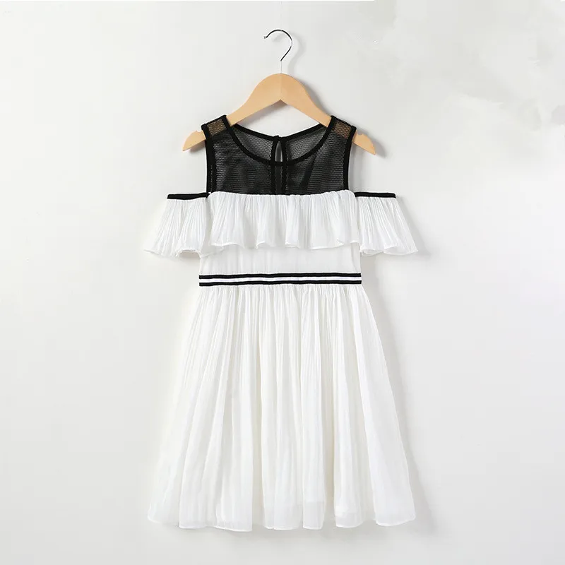 

Children Dress Girls Summer Party Dresses Shoulderless Lace Toddler Clothing Kids Girls Dress 4-12T White