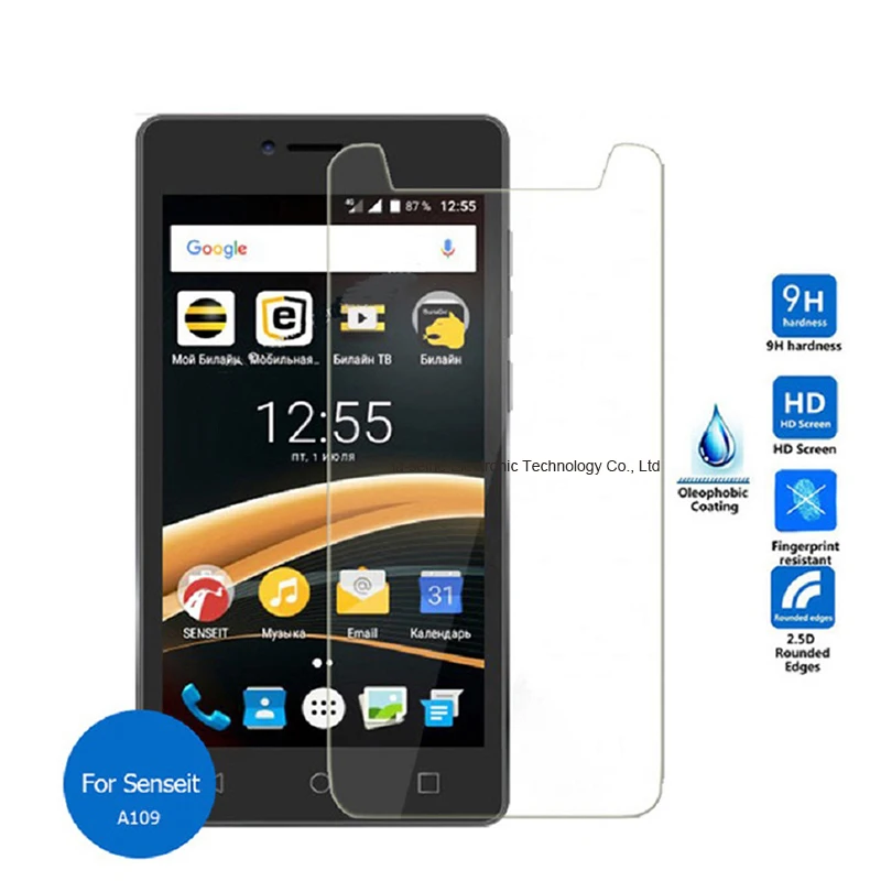 

For Senseit A109 Tempered Glass Screen Protector 2.5 9h Safety Protective Film on A 109 pelicula de vidro 5.0inch