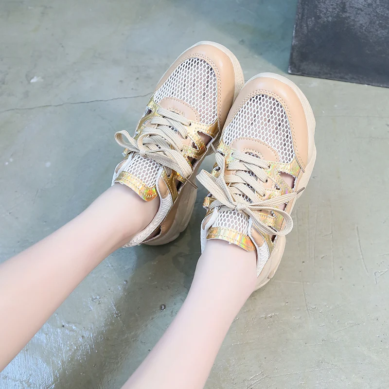 

YRRFUOT Sneakers For Women Flyknit Air Mesh Light Woman Shoes Leisure Shoes Zapatos Mujer Sneakers For Women Breathable