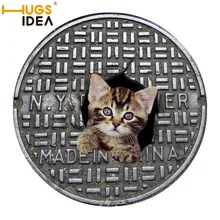 HUGSIDEA домашняя декоративная 3D крышка люка, круглый коврик для спальни, ванной комнаты, гостиной, Нескользящие коврики